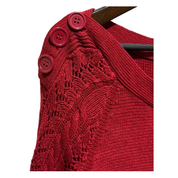 The Limited Red Boat Neck Long Sleeve Sweater Dress - Picture 2 of 4